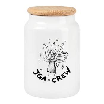 Bachelor Party: Dancing Woman - Illustration - Cookie Jar with Wooden Lid - white - Front