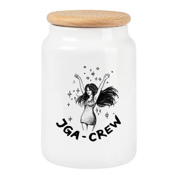 Bachelor Party: Dancing Woman - Illustration - Cookie Jar with Wooden Lid - white - Front