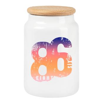 86 Eight Six 1986 - Keksdose mit Holzdeckel - Weiß - Vorne