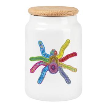 Tiefsee-Spinne - Keksdose mit Holzdeckel - Weiß - Vorne