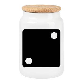 Le jeu dit - Boîte à biscuits avec couvercle en bois - blanc - Devant