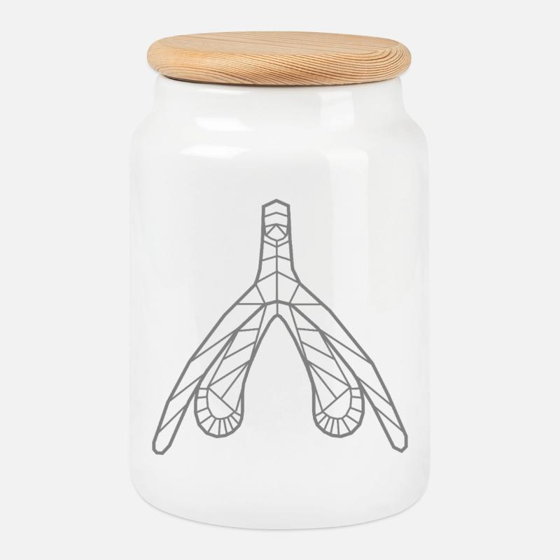 Klitoris_grau - Keksdose mit Holzdeckel - Weiß