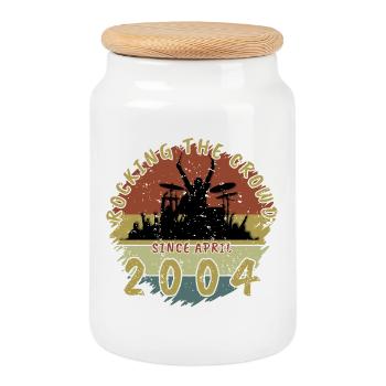 22nd Birthday Rocking the crowd DRM 04/2004 - Cookie Jar with Wooden Lid - white - Front