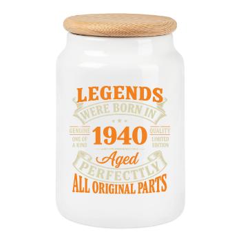 Legends 1940 Aged Perfect - Cookie Jar with Wooden Lid - white - Front