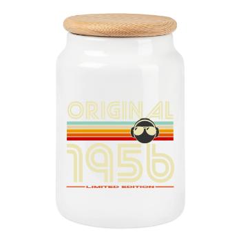 Original 1956 Retro Édition Limité - Boîte à biscuits avec couvercle en bois - blanc - Devant