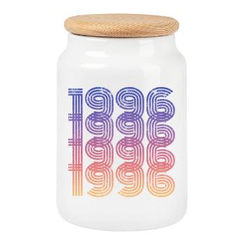 30e anniversaire 1996 - Boîte à biscuits avec couvercle en bois - blanc - Devant