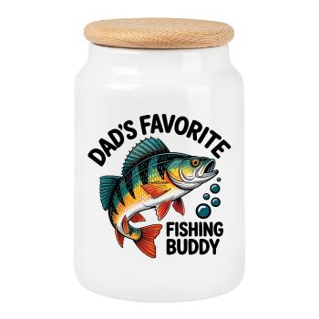 Papas Angel Buddy - Keksdose mit Holzdeckel - Weiß - Vorne