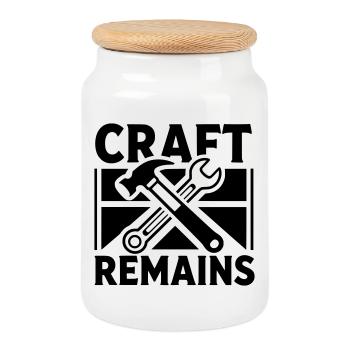 craft remains kraft bleibt - Keksdose mit Holzdeckel - Weiß - Vorne