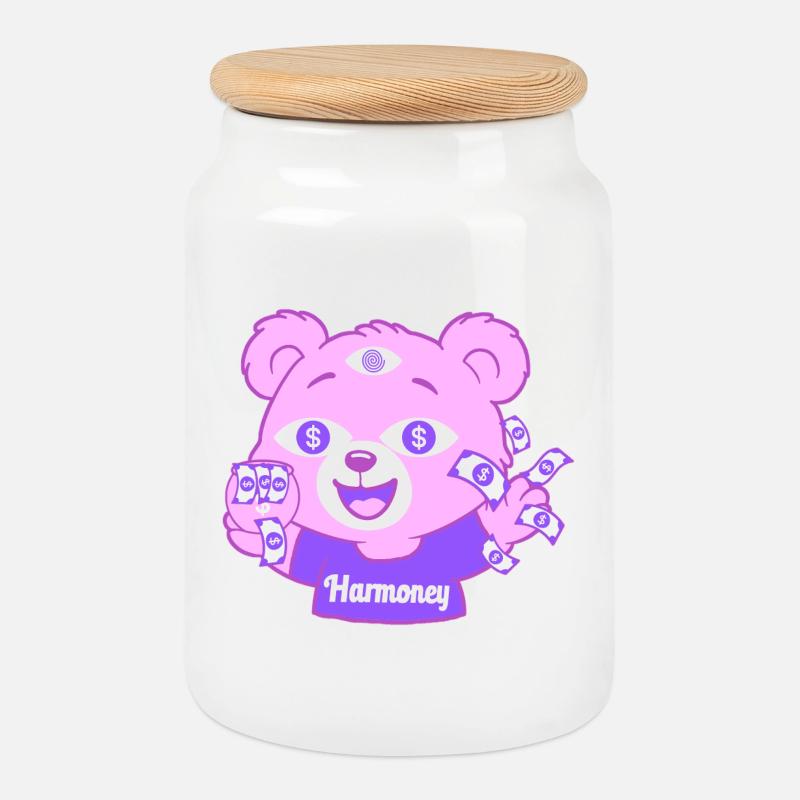 Harmoney Teddy - Keksdose mit Holzdeckel - Weiß