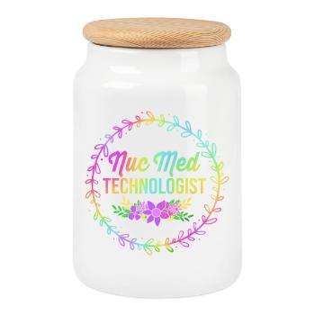 Technicien en radiologie - Boîte à biscuits avec couvercle en bois - blanc - Devant