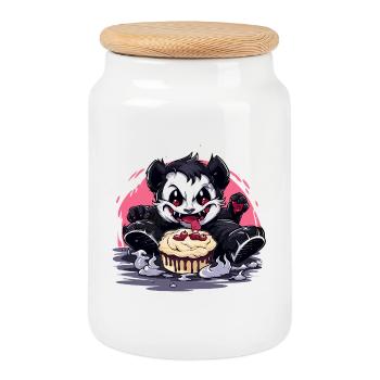 Husky Kuchen Chaos - Keksdose mit Holzdeckel - Weiß - Vorne