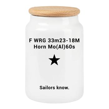 Leuchtturm Alte Weser - Segeln Nordsee Ostsee - Keksdose mit Holzdeckel - Weiß - Vorne
