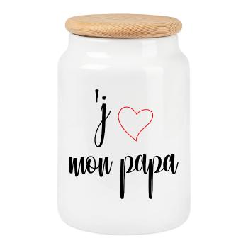 I Love My Daddy Gifts - Cookie Jar with Wooden Lid - white - Front