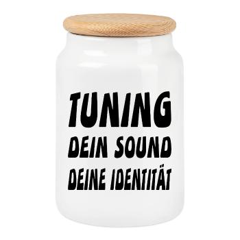 Tuning - Keksdose mit Holzdeckel - Weiß - Vorne