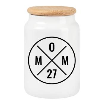 Maman 27 Cadeaux de la fête des mères Maman 2027 - Boîte à biscuits avec couvercle en bois - blanc - Devant