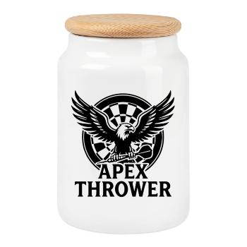 Darts Apex Thrower - Cookie Jar with Wooden Lid - white - Front