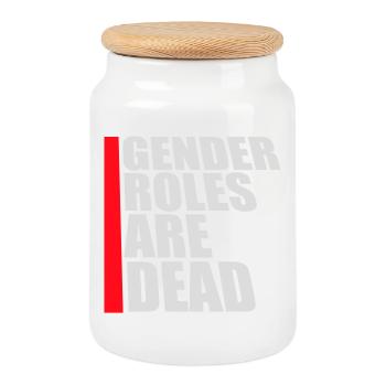 Les rôles de genre sont morts déclaration liberté - Boîte à biscuits avec couvercle en bois - blanc - Devant