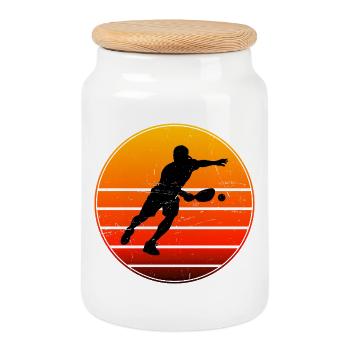 Pickleball player Idee für pickleball players Fans - Keksdose mit Holzdeckel - Weiß - Vorne