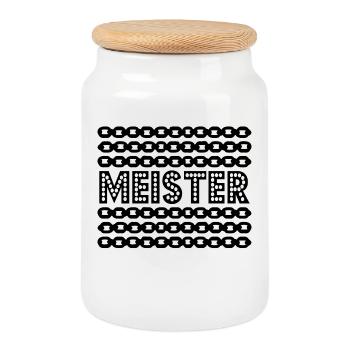 Master Degree Master Chaînes - Boîte à biscuits avec couvercle en bois - blanc - Devant