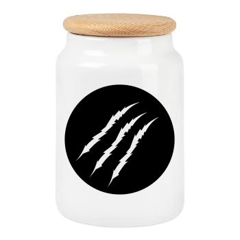 griffe - Boîte à biscuits avec couvercle en bois - blanc - Devant