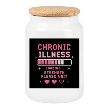     Loading Strength Invisible Battles - Cookie Jar with Wooden Lid - white - Front