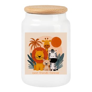 Meilleure bande d’amis pour toujours - Boîte à biscuits avec couvercle en bois - blanc - Devant