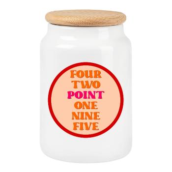Motivation Marathon Run - Cookie Jar with Wooden Lid - white - Front
