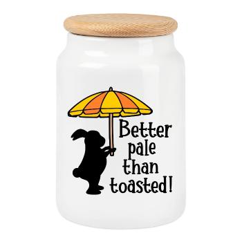 Summer Pale - Keksdose mit Holzdeckel - Weiß - Vorne