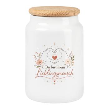 You're my favorite person - Cookie Jar with Wooden Lid - white - Front