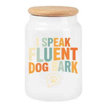 Kennel technician, kennel assistant, animal care - Cookie Jar with Wooden Lid - white - Front