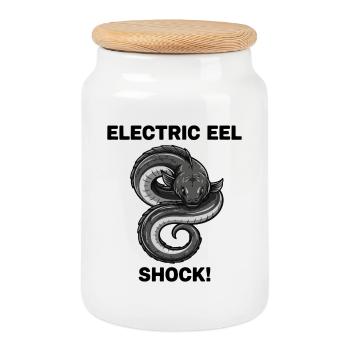 Electric Eel Shock Eel - Cookie Jar with Wooden Lid - white - Front