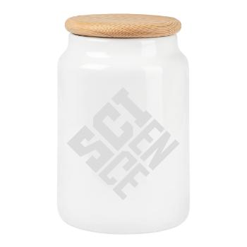 Science Science Statement Nerd Education Saying - Cookie Jar with Wooden Lid - white - Front