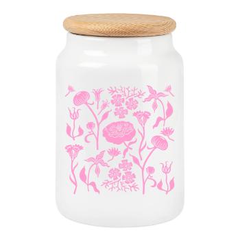 Pfingstrosen für immer L Botanische Pfingstrosen L Rosa - Keksdose mit Holzdeckel - Weiß - Vorne