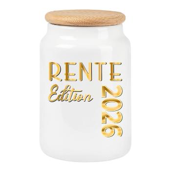 Dons pour les pensionnés 2026 - Boîte à biscuits avec couvercle en bois - blanc - Devant