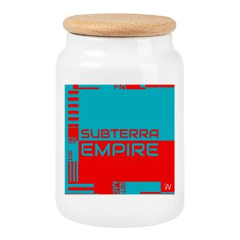 Subterra Empire Official Cover Artwork - Keksdose mit Holzdeckel - Weiß - Vorne