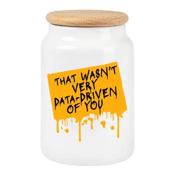 That Wasn't Very Data-Driven Of You Lustig Nerd - Keksdose mit Holzdeckel - Weiß - Vorne