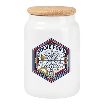 Tshirt Solve for X: Ingénierie Mathématique  - Boîte à biscuits avec couvercle en bois - blanc - Devant