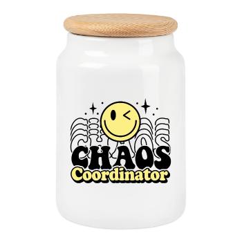 coordinator - Cookie Jar with Wooden Lid - white - Front