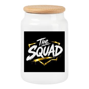 The Squad: Bold Brush Victory - Cookie Jar with Wooden Lid - white - Front
