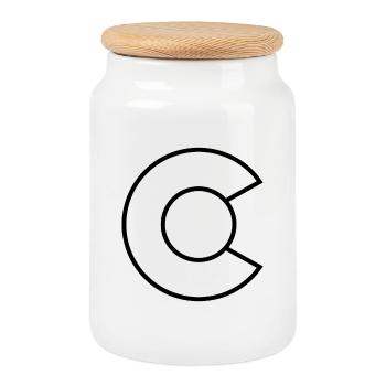 Colorado State Flag - Cookie Jar with Wooden Lid - white - Front