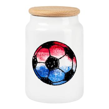 Conception de Football Croatia pour les supporters - Boîte à biscuits avec couvercle en bois - blanc - Devant