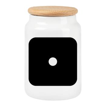 Says - Cookie Jar with Wooden Lid - white - Front