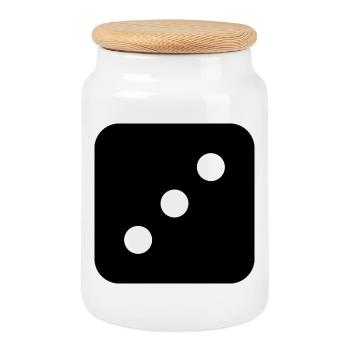 Says - Cookie Jar with Wooden Lid - white - Front