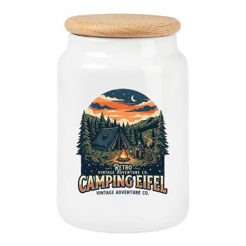 Randonnée Montagnes naturelles Paysages forestiers Eifel - Boîte à biscuits avec couvercle en bois - blanc - Devant