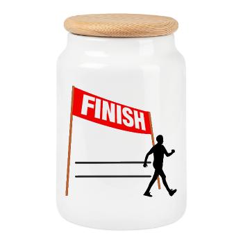 Walking Finish Custom Men - Keksdose mit Holzdeckel - Weiß - Vorne