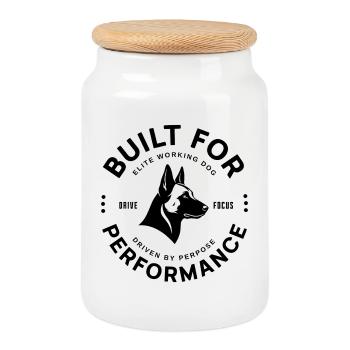 Malinois - Elite Working Dog - Keksdose mit Holzdeckel - Weiß - Vorne