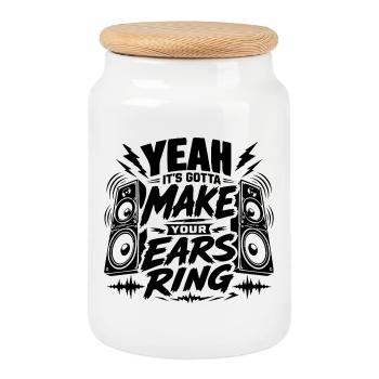 Musik, die den Festival-Moment unvergesslich macht - Keksdose mit Holzdeckel - Weiß - Vorne