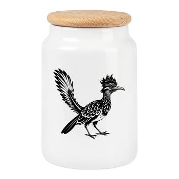 Grand Géocoucou - Boîte à biscuits avec couvercle en bois - blanc - Devant