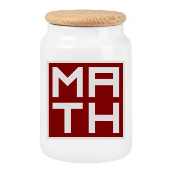 Math The Only Subject That Counts Nerd Mathe Logo - Keksdose mit Holzdeckel - Weiß - Vorne