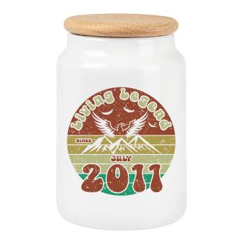 15. Geburtstag Living Legend since VIN 07/2011 - Keksdose mit Holzdeckel - Weiß - Vorne